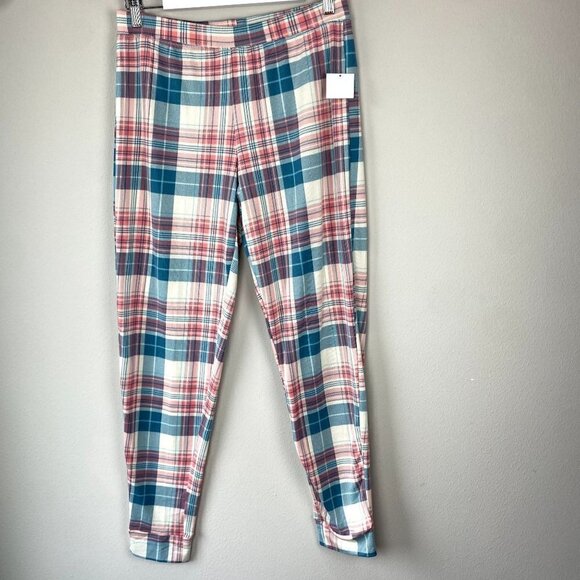 Cuddl duds Pink Blue Plaid Pajama Pants NWT S - Picture 1 of 7
